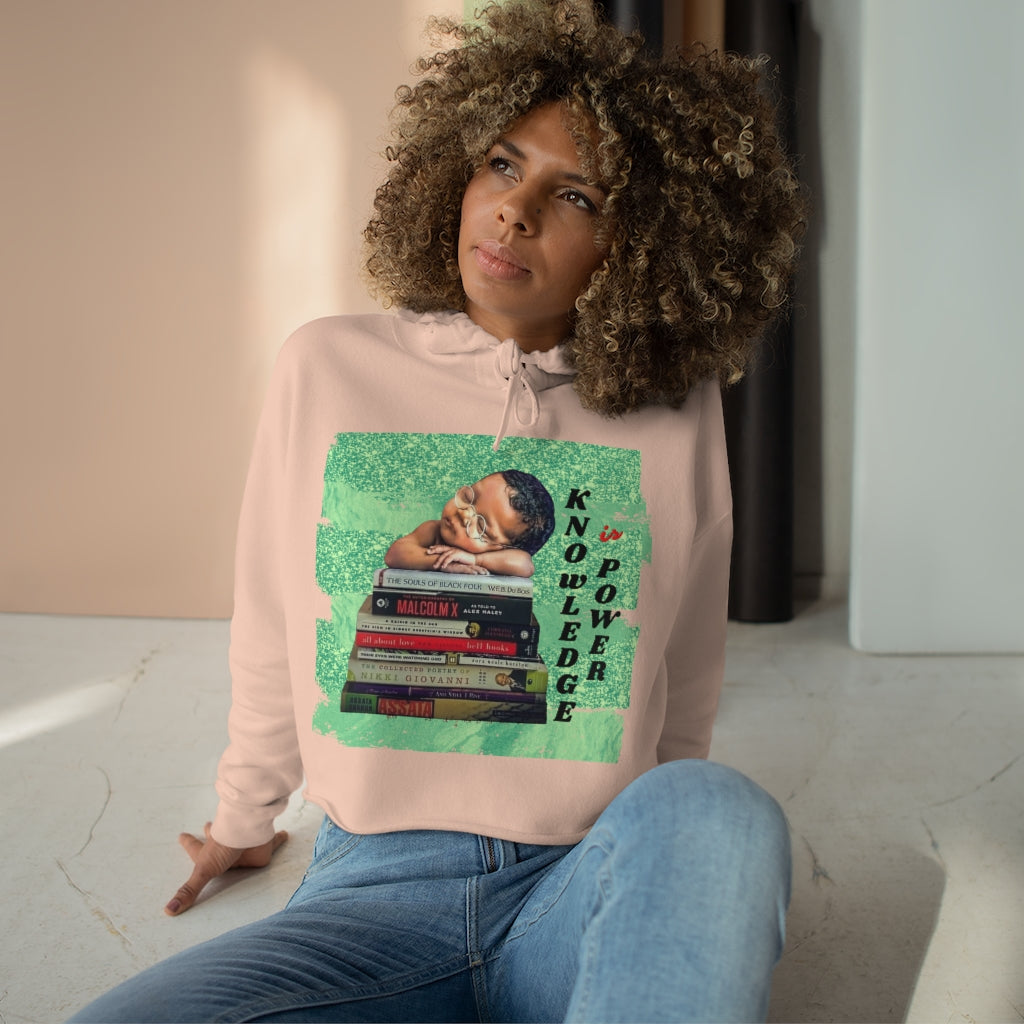Knowledge Is Power Crop Hoodie