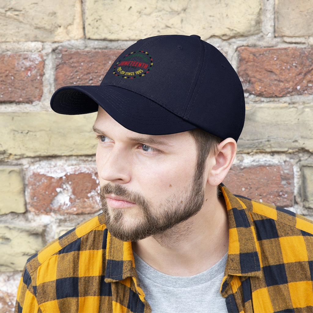 Juneteenth Embroidered Cap Twill Hat (Traditional)