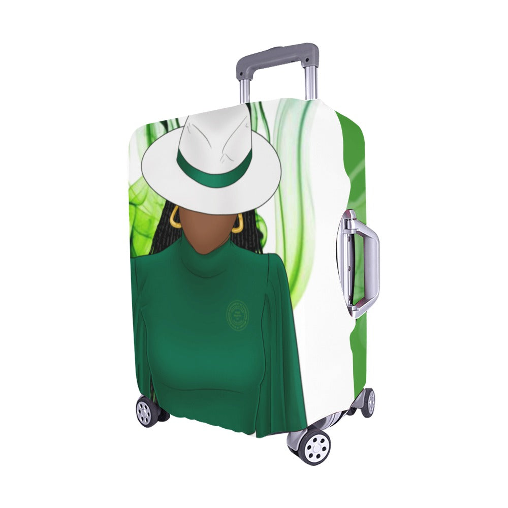 N.A.U.W. :  NAUW Lady In Green Luggage Cover