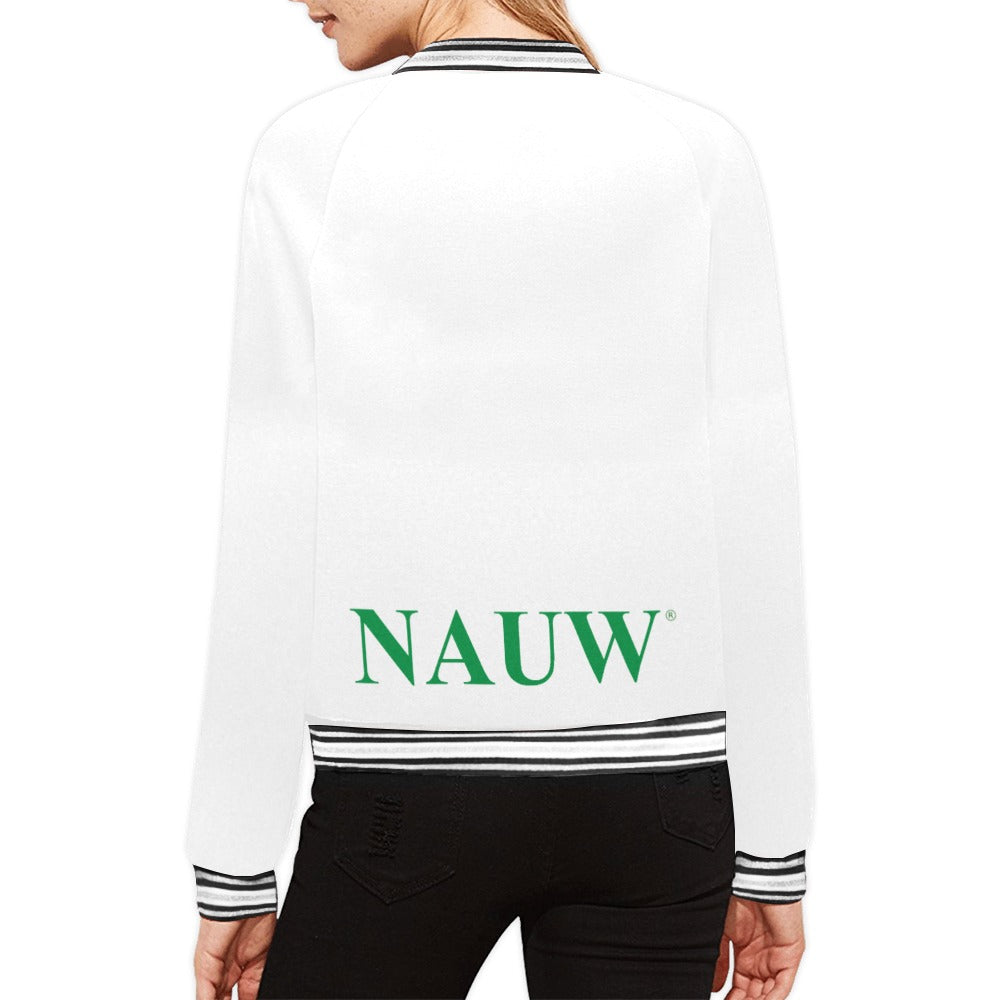 N.A.U.W.:  NAUW Crest Bomber Jacket (front)