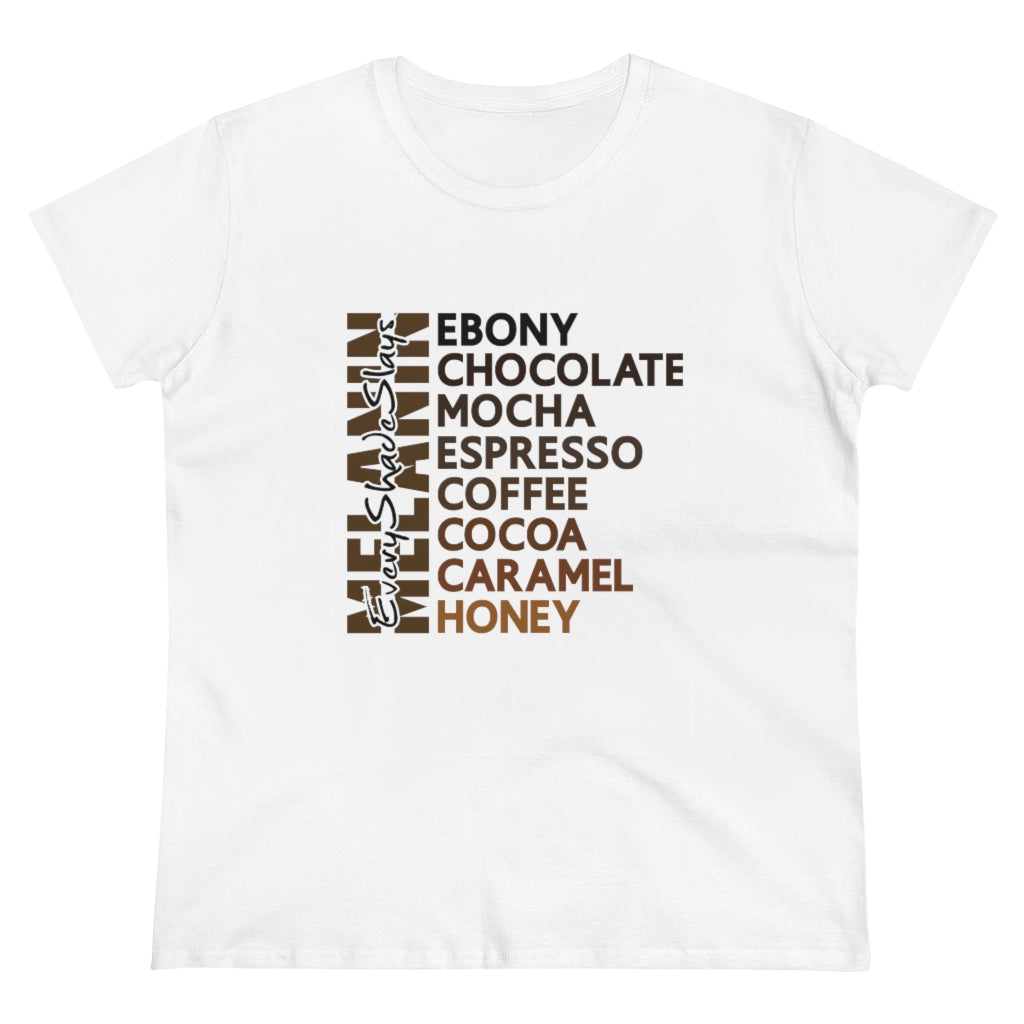 Ebony/Chocolate Heavy Cotton Tee (Women Regular Fit)
