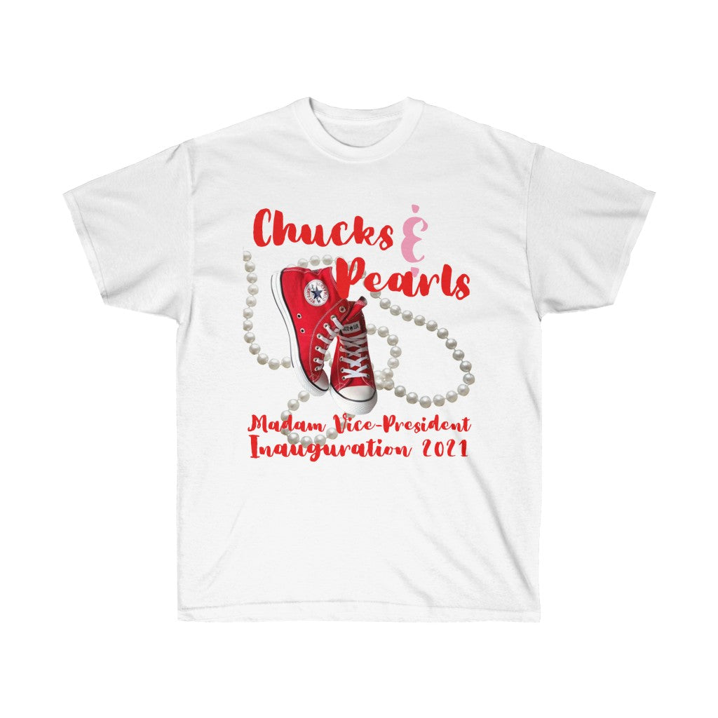 Inauguration 2021:  Red Chucks & Pearls Ultra Cotton  (Traditional Unisex)