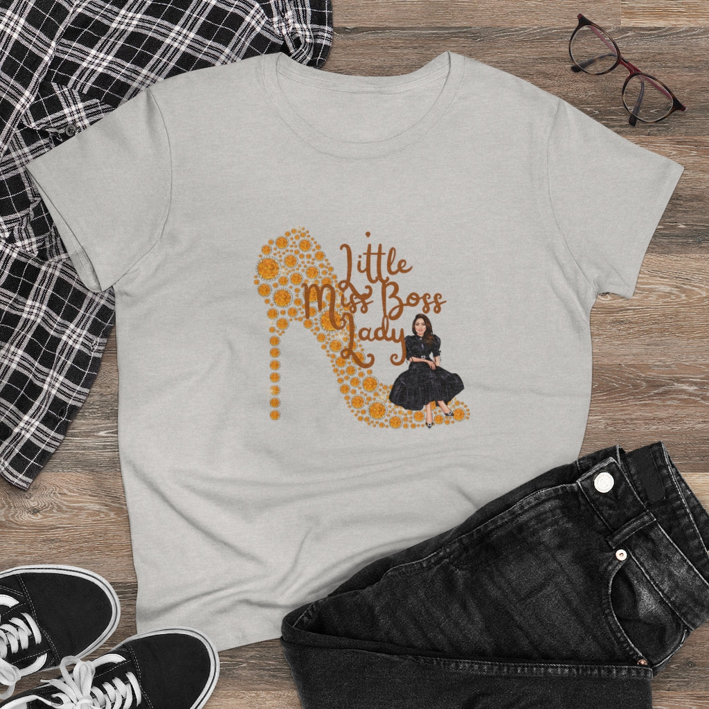 Little Miss Boss Lady Heavy Cotton Tee (Women Regular Fit)
