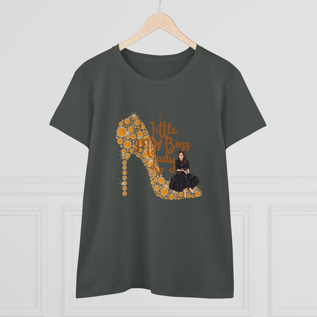 Little Miss Boss Lady Heavy Cotton Tee (Women Regular Fit)