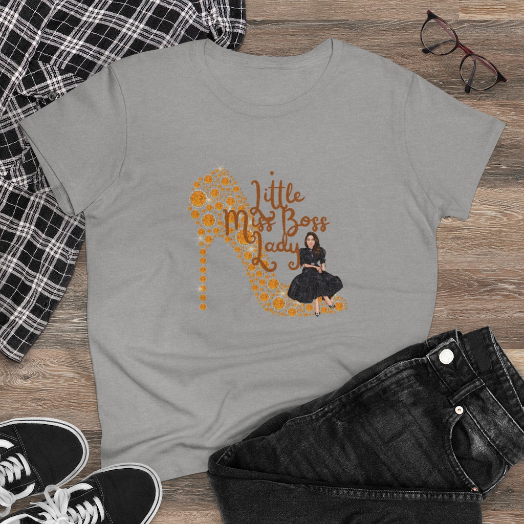 Little Miss Boss Lady Heavy Cotton Tee (Women Regular Fit)