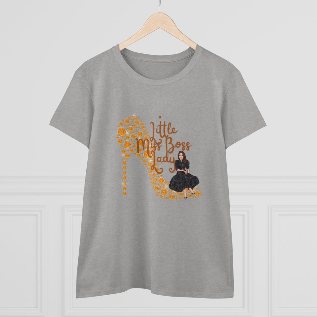 Little Miss Boss Lady Heavy Cotton Tee (Women Regular Fit)