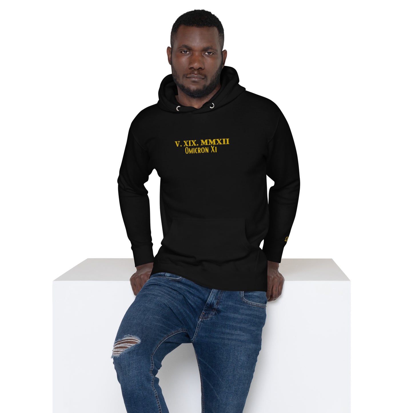 Omega Crossing Hoodie w/ Crossing Date and Greek Letters