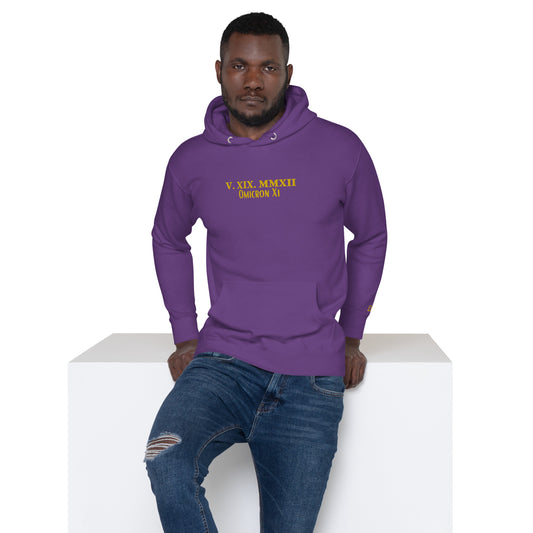 Omega Crossing Hoodie w/ Crossing Date and Greek Letters